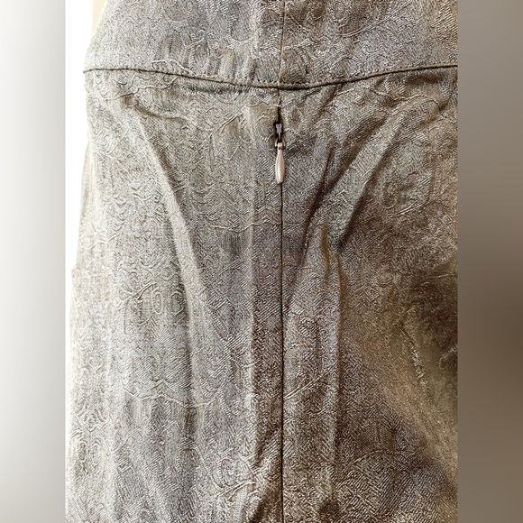 Renee C. Tunic Dress one shoulder Shimmery Brown Embossed Material XL - Picture 3 of 7